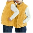 thumbnail image 1 of Zshosam Toddler Girl Vest Cute Baby Girls Toddler Vest Warm Sleeveless Jacket Knitted Spring Winter Kids Waistcoat Style Size 7T 9T,(Yellow 7-9 Years), 1 of 5