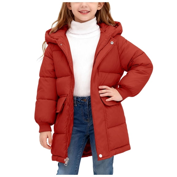 Zshosam Toddler Girl Winter Coat Baby Boy Winter Coat Toddler Girl Hooded Puffer Jacket Collar Down Outerwear Size 4T 5T,(Wine 4-5 Years)