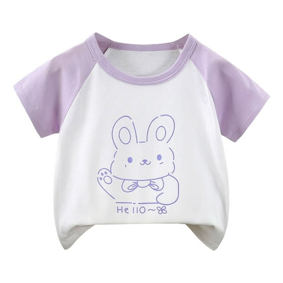 Zshosam Toddler Graphic Tees Toddler Shirts Boys Girls Cute Graphic T-Shirt Casual Short Sleeve Tee Tops Size 12 18 Months,(Light Purple 12-18 Months)
