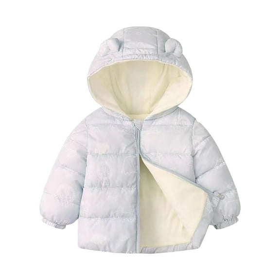 Zshosam Toddler Jackets for Girls Girls Winter Jacket Long Puffer Coat Water Resistant with Hooded Size 4T 5T,(Grey 4-5 Years)