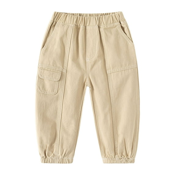 Zshosam Toddler Jeans Boys Baggy Toddler Elastic Printed Jeans, Soft Denim Jeans Pants Size 8T 10T,(Beige 8-10 Years)
