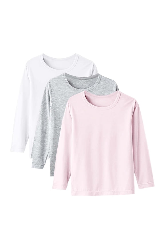 Toddler Long Sleeve Shirt Girl Kids Girls Casual Crewneck Tunic Tops Long Sleeve Pullover Toddler Girl Casual Loose Blouse T-Shirt for Kids Tee Toddler Girl Size 3T 4T,(D 3-4 Years)