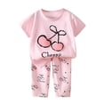 thumbnail image 1 of Zshosam Toddler Pjs Infant Kids Pajamas Junior Boys Girls Cotton Set Size 9T 10T,(Dark Purple 9-10 Years), 1 of 5