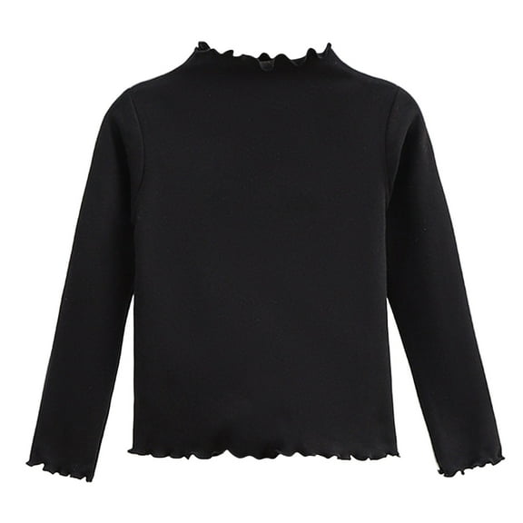 Zshosam Toddler Shirts for Girls Girls Long Sleeve Shirts Kids Crewneck T-Shirts Tops Cute Fall Blouse Tees Size 12 18 Months,(Black 12-18 Months)