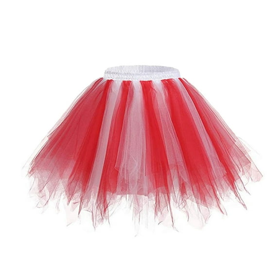 Zshosam Toddler Skirt GirlsTutu Skirt Princess Ballet Dance Tutu Skort Layered Tutu Size 6T 10T,(Red 6-10 Years)