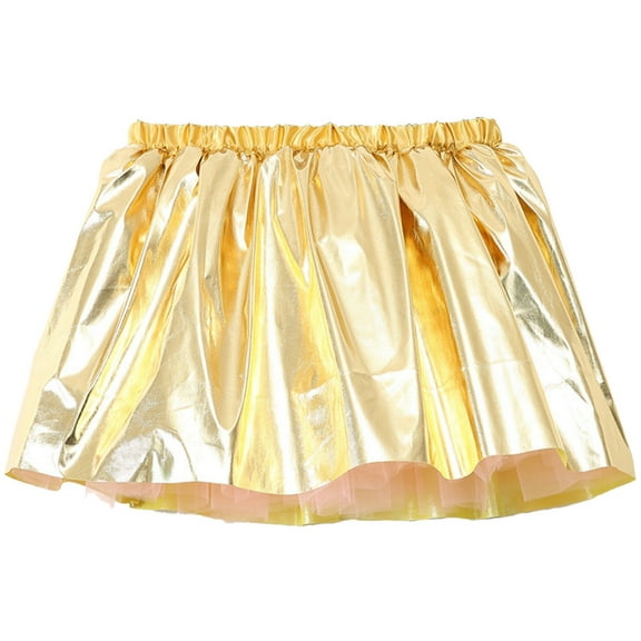 Zshosam Toddler Skirts Baby Girls Soft Tutu Skirt Toddler Ruffled Pants Diaper Cover Size 2T 3T,(Gold 2-3 Years)