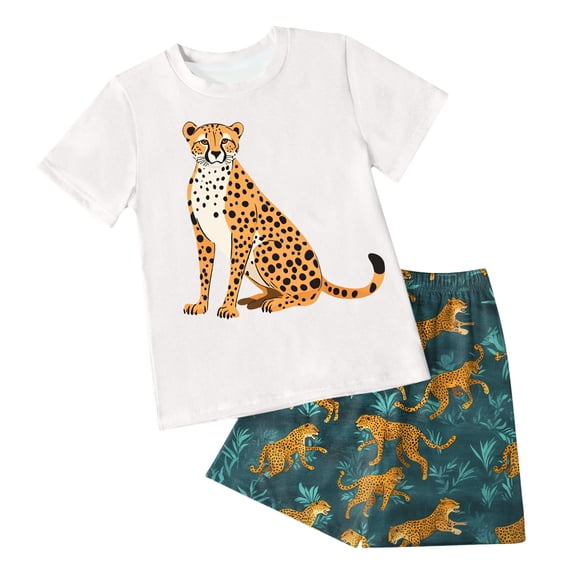 Zshosam Toddler Sleep Shorts Set Pajama Set for Toddlers Snug Fit Pjs Sleeper for Baby Boys Girls Kids Size 4T 5T,(White 4-5 Years)