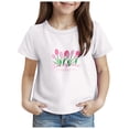 thumbnail image 1 of Zshosam Toddler Summer Tshirt Girls Shirt Toddler T-Shirt Concert Shirts Summer Short Sleeve Top Size 7T 8T,(White 7-8 Years), 1 of 5