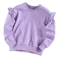 thumbnail image 1 of Zshosam Toddler Sweatshirt Girls Long Sleeve T Shirts Casual Crewneck Loose Fit Tee Tops Kids Fall Clothes Size 3T 4T,(Purple 3-4 Years), 1 of 5
