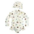 thumbnail image 1 of Zshosam Toddler Swim Suit Kids Girls Rash Guard Long Sleeve One Piece Swimsuits Zipper Bathing Suits UPF 50+ Size 9 12 Months,(White 9-12 Months), 1 of 4