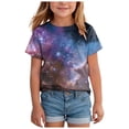 thumbnail image 1 of Zshosam Toddler Tops Girls Baby Girls and Toddler Everyday Short Sleeve Graphic T-Shirts Size 3T 4T,(Dark Purple 3-4 Years), 1 of 4