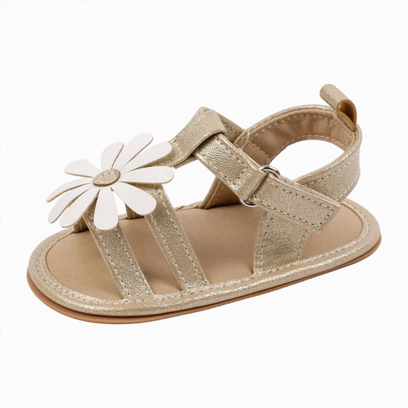 Zshosam Toddler Water Shoes Infant Baby Boys Girls Summer Beach Sandals Non Slip Soft Rubber Sole Toddler Outdoor Closed-Toe First Walker Shoes Size 4,(Gold Infant 4)
