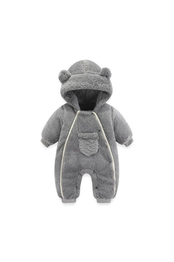 Toddler Winter Clothes Boys Baby Snowsuit Wind Resistant Insulated Pram Bunting Infant Snowsuit Newborn Winter Size 0 3 Months,(Grey 0-3 Months)