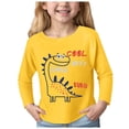 thumbnail image 1 of Zshosam Tshirt for Girls Toddler Long Sleeve Shirt Girl Boy Soft Toddler Tees Baby Girls Long-Sleeve Shirts Size 5T 6T,(Yellow 5-6 Years), 1 of 4