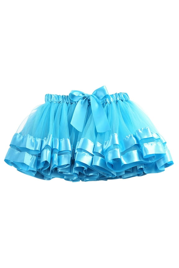 Tulle Tutu Skirt for Girls Girl Ballet Tutu Skirt(Sky Blue,0-18 Months)