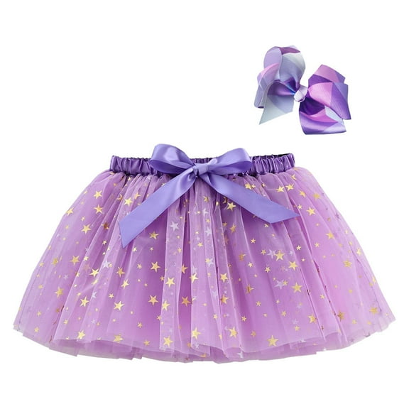 Zshosam Tutu Skirt Baby Girls Tutu Skirt Princess Fluffy Soft Tulle Ballet Birthday Party Size 2T 4T,(Purple 2-4 Years)