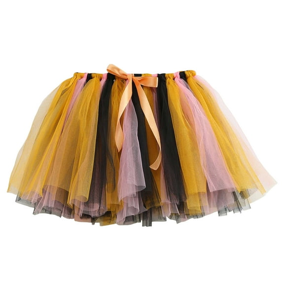 Zshosam Tutus for Girls Infant Baby Girl Tutu Skirt Toddler Girls Solid Color Tulle Skirts Size 5T 6T,(Yellow 5-6 Years)