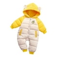 thumbnail image 1 of Zshosam Winter Baby Girl Clothes Baby Boy Girl Snowsuit Winter Warm Clothes Coat Infant Jumpsuit Toddler Outfit Size 3T 4T,(Yellow 3-4 Years), 1 of 3