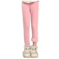 thumbnail image 1 of Zshosam Winter Pants for Girls Girls Fleece Lined Leggings Winter Flare Leggings Casual Warm Bell Bottom Pants for Teen Girls Size 9T 10T,(Pink 9-10 Years), 1 of 9