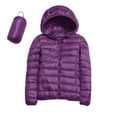 thumbnail image 1 of Zshosam Women's Packable Puffer Jacket Winter Light Weight Water-Repellent Quilted Coat with Hood(Purple,XL), 1 of 5