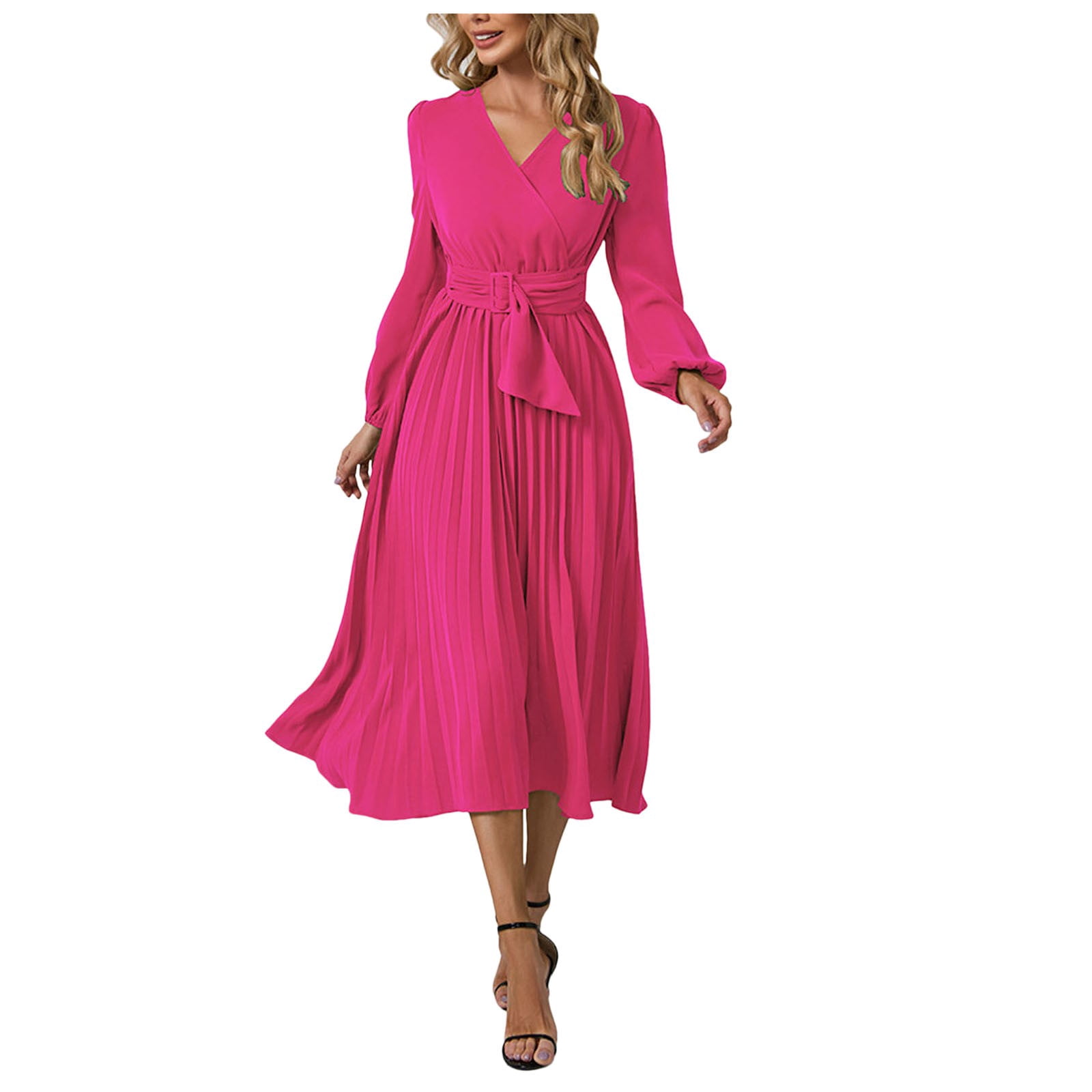 Zshosam Women's Plus Size Dresses for Curvy Women Cutout Maxi Dress with Long Sleeves(Blue,XXL)