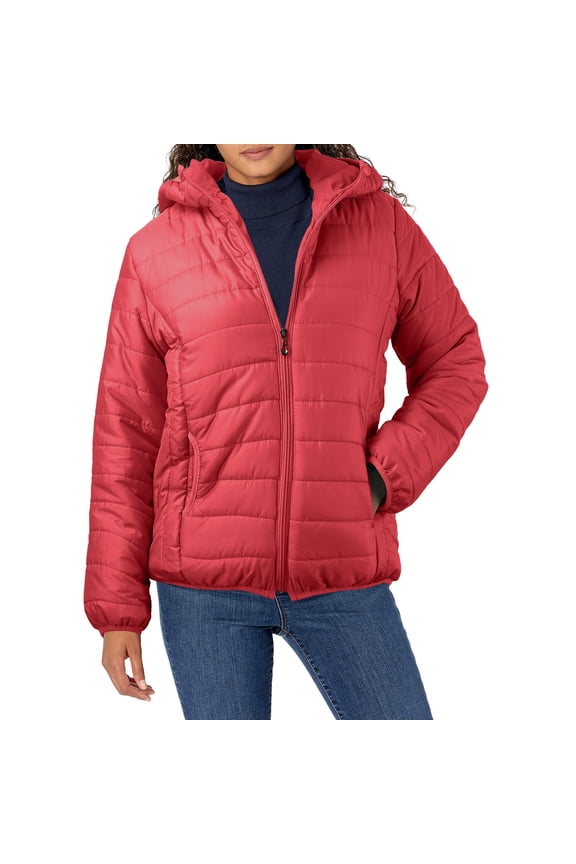 Women's Ultra-Light REAL DOWN Jacket Packable Puffer Coat(Red,M)