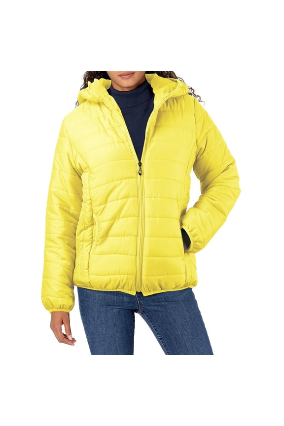 Women's Ultra-Light REAL DOWN Jacket Packable Puffer Coat(Yellow,XXXL)