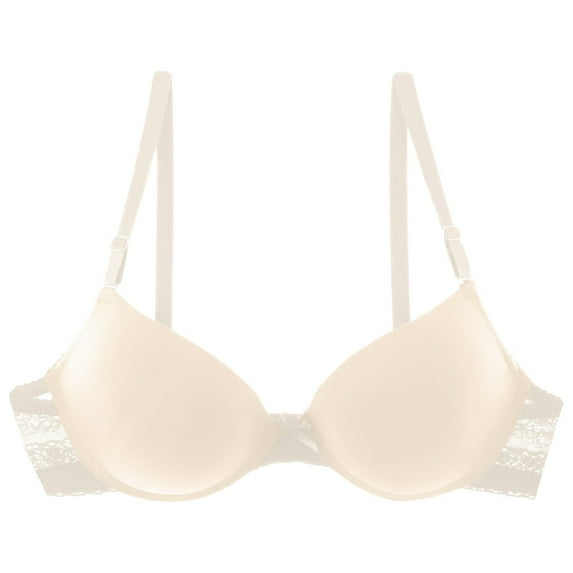 Zshosam Women's Wireless Bra with Seamless Smooth Comfort Wirefree T Shirt Bra(Beige,32)