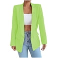 thumbnail image 1 of Zshosam Womens Long Sleeve Blazers Casual Open Front Button Slim Work Blazer Jacket(Green,M), 1 of 8