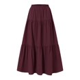 thumbnail image 1 of Zshosam Womens Midi Skirt Vintage Button Down Swing High Waisted Slit Pleated Skirts(,XXXL), 1 of 5