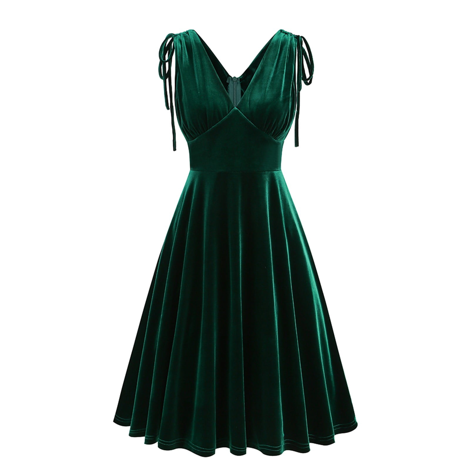 Zshosam Womens V Neck Long Formal Dresses Fall Velvet Sleeveless Maxi  Bodycon Dress Ruched (Green,XXL) - Walmart.com