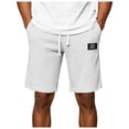 thumbnail image 1 of Zshosam Workout Shorts Men Big and Tall Mens Elastic Waist Hybrid Shorts Comfortable Mens Shorts with Fast-Drying Stretch Fabric and Pockets (White,XL), 1 of 4