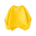thumbnail image 1 of Zshosam Youth Crewneck Sweatshirt Toddler Sweatshirt Baby Boy Girl Pullover Sweatshirt Long Sleeve Crewneck Top Fall Winter Size 18 24 Months,(Yellow 18-24 Months), 1 of 6