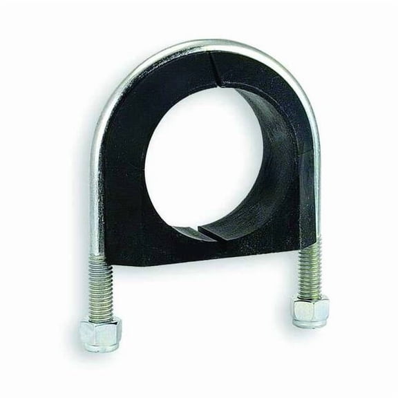 Vibration-Dampening U-Bolt, 1/4"-20, 1 51/64 in W, 2 3/64 in H, Zinc Plated Steel UB1-1/4TA