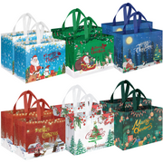 Zsiparty 12 Pcs Halloween Trick or Treat Bags with Handles, Gift Bags & Party Favor Bags for Kids, Non-Woven Reusable Bags for Halloween Gifts, 8.27 x 5.91 x 7.87 inches