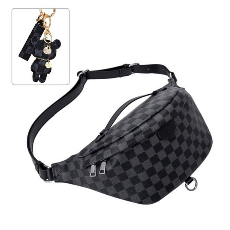 Zsoznqaky Checkered Belt Bag Belts Bag for Women Fanny Pack for Women Checkered Sling Bag for Women Bags Crossbody Waist Pack Fashion Sport Large