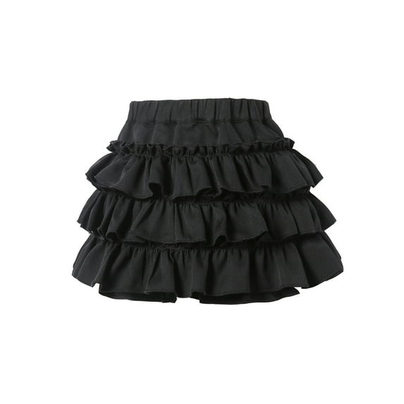 Zszcpp Baby Girl Skirts Cake Solid Color Tiered Personality Full Pleat Stylsih Latest Casual Skirts