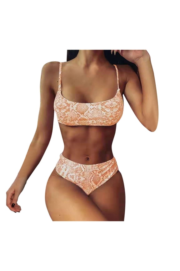 Bikinis For Women Bathing Suits Bandage Bandeau Beachwear Push Up Tube Pure Color Spaghetti Strap Holiday Swimsuit Sets Swimwear