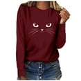 thumbnail image 1 of Zszcpp Casual Tops For Women Long Sleeve Plus Size T-Shirt Animal Size 3D O-Neck Tee Printed Blouse Casual Blouses, 1 of 3