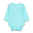 thumbnail image 1 of Zszcpp Girls Rompers And Jumpsuits Boys Long Sleeve Solid Lightweight Comfortable Plain Simple Style Cotton Kids Bodysuit, 1 of 3