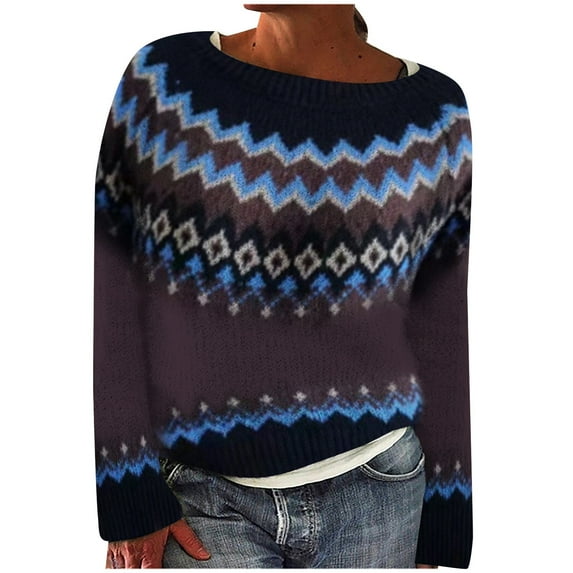 Zszcpp Going Out Tops For Men Loose Winter Plus Size Leisure Knitted Vintage Sweaters Softable Long Sleeve Blouse Casual Blouses