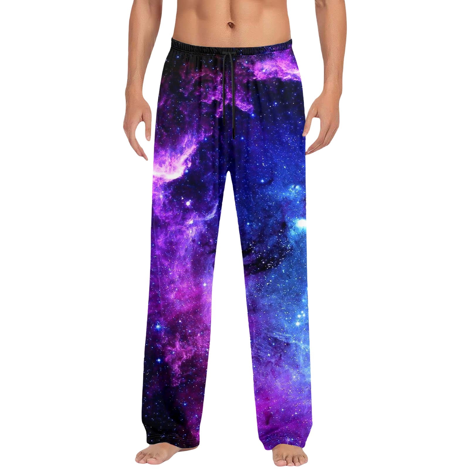 Chiffon trousers straight starry sky pants