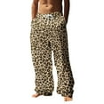 thumbnail image 1 of Zszcpp High Waisted Pants Men Vacation Straight Leg Going Out Digital 3D Leopard Print Long Softable Trousers Casual Trouser, 1 of 5