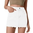 thumbnail image 1 of Zszcpp High Waisted Skirts For Women Bodycon Denim Mini Skirt Washed Stretchy Jean Skirt Pockets Classic Women'S Skirt, 1 of 5