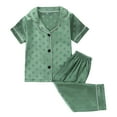 thumbnail image 1 of Zszcpp Infant Baby Girl Pajamas Outfits Set Pj'S Boys Dot Polka Print T-Shirt Loungewear Button Down Pants Set Short Sleeve Sleepwear Clothes Sets, 1 of 5