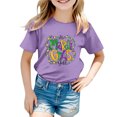 thumbnail image 1 of Zszcpp Infant Girl T Shirts Softable Short Sleeve T-Shirt Outerwear Interest Printed Thin Blouse Girls Tops, 1 of 5