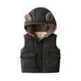 thumbnail image 1 of Zszcpp Jackets For Toddler Girl Boys Autumn Warm Comfortable Thick Adorable Bear Ear Hooded Sleeveless Outerwear, 1 of 3