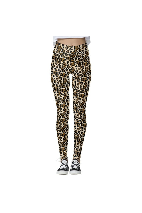 Leggings For Women Tummy Control Trendy Refreshing Leopard Printing Thin Tight Butt Lifting Recreation Cool Pants Trousers