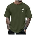 thumbnail image 1 of Zszcpp Men'S T Shirts Beach T-Shirt Going Out Short Sleeve O Neck Coconut Tree Print Casual Tops Blouses, 1 of 4