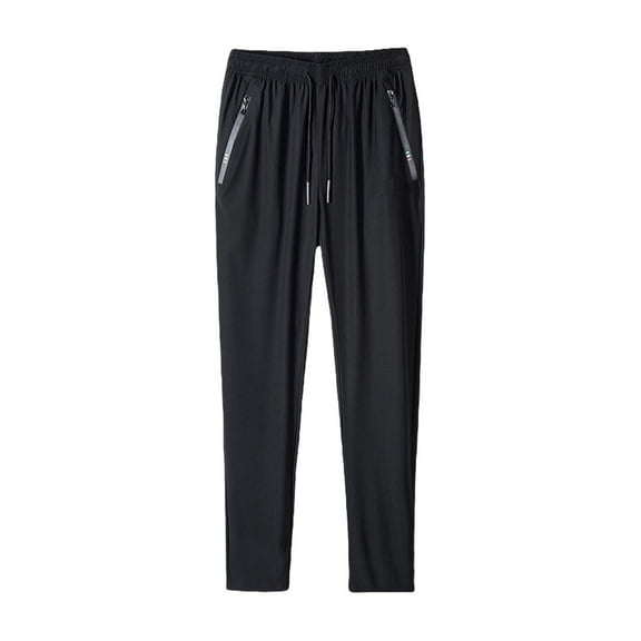 Zszcpp Mens Athletic Pants Lightweight Joggers Dry Running Hiking Exercise Track Zipper Pockets Trousers Casual Trouser